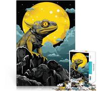 Puzzles pour Adolescents de 1000 pièces Caméléon sur Un Rocher Jeux éducatifs Décoration d'intérieur Jeu de défi Unique 38x26cm
