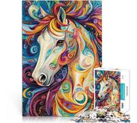Puzzles pour Adolescents de 1000 pièces Cheval Avatar Artistique Apprentissage éducatif Jeu éducatif pour Anniversaire, Noël 75x50cm