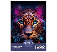 Puzzles pour Adolescents De 1000 Pièces Colorful Tiger Wall Art Print Puzzles pour Adultes Jeux Relaxants, Amusants Et Humoristiques Cadeaux d'anniversaire Uniques 70x50cm/1000pcs
