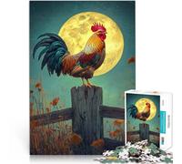 Puzzles pour Adolescents de 1000 pièces Coq de Lune Réduction du Stress intéressante Car C'est Un pour Toute la Famille 75x50cm