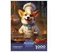 Puzzles pour Adolescents De 1000 Pièces Corgi Chef Puzzle, Jeu Manuel, Décoration Murale, Idéal comme Cadeau pour Toute La Famille 70x50cm/1000pcs