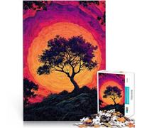 Puzzles pour Adolescents de 1000 pièces Coucher de Soleil Arbre Vie Magie Zen défi éducatif Cadeaux du Père Noël Secret 75x50cm