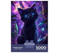 Puzzles pour Adolescents De 1000 Pièces Cute Purple Cat Puzzle pour Adultes - Jeu De Réflexion - Améliore La Mémoire - Cadeaux pour Amis Et Famille 52x38cm/1000pcs
