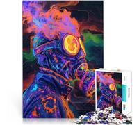 Puzzles pour Adolescents de 1000 pièces Débordement du Masque à gaz Jeu Pratique avec des pièces de Formes aléatoires entièrement imbriquées 50x70cm