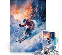 Puzzles pour Adolescents de 1000 pièces Descente épique en Descente Analyse et logique Liste de souhaits avec Le Père Noël 50x70cm