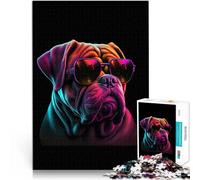 Puzzles pour Adolescents de 1000 pièces Dogue de Bordeaux Jouets éducatifs d'apprentissage Décoration d'intérieur 38x26cm
