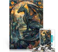 Puzzles pour Adolescents de 1000 pièces Dragon à Queue tachée Jouet éducatif d'apprentissage Cadeau Amusant 38x26cm