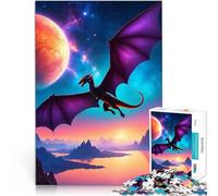 Puzzles pour Adolescents de 1000 pièces Dragon au Lever du Soleil Apprentissage éducatif Car C'est Un pour Toute la Famille 38x26cm
