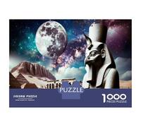 Puzzles pour Adolescents De 1000 Pièces Egyptian Pyramid Moon Night Puzzle pour Adultes - Jeu De Réflexion - Améliore La Mémoire - Cadeaux pour Amis Et Famille 70x50cm/1000pcs