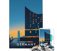 Puzzles pour Adolescents de 1000 pièces Elbphilharmonie Allemagne pour Jeux éducatifs Cadeaux d'anniversaire et activités familiales (Dimensions 75x50cm)