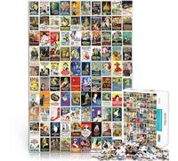 Puzzles pour Adolescents de 1000 pièces Épissage rétro coloré psychédélique Jouets éducatifs Bon Cadeau 38x26cm