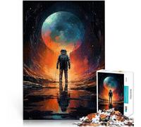 Puzzles pour Adolescents de 1000 pièces Explorez World Astronaut Jeu éducatif Familial Convient pour la décoration de Bureau 75x50cm