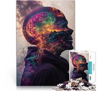 Puzzles pour Adolescents de 1000 pièces Explosion de l'esprit Cosmique Jeu de Quiz Chaque pièce est Unique - Jeu Familial Stimulant et Amusant 38x26cm