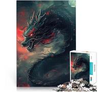 Puzzles pour Adolescents de 1000 pièces Fantaisie de Dragon Chinois Jeu Stimulant et Jeu Familial Cadeau Amusant 38x52cm