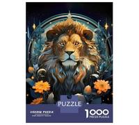 Puzzles pour Adolescents De 1000 Pièces Fantasy Lion Art Print Puzzle, Jeu Manuel, Décoration Murale, Idéal comme Cadeau pour Toute La Famille 70x50cm/1000pcs