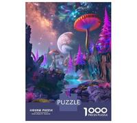 Puzzles pour Adolescents De 1000 Pièces Fantasy Mushroom Forest Puzzles pour Adultes Jeux Relaxants, Amusants Et Humoristiques Cadeaux d'anniversaire Uniques 38x26cm/1000pcs