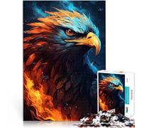 Puzzles pour Adolescents de 1000 pièces Feu de fierté de l'aigle américain Casse-tête Jeu éducatif pour Anniversaire, Noël 38x26cm