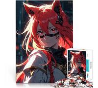 Puzzles pour Adolescents de 1000 pièces Fille renarde Kitsune Jeux éducatifs Décoration d'intérieur Cadeau Amusant 52x38cm