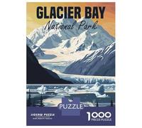 Puzzles pour Adolescents De 1000 Pièces Glacier Bay National Park Puzzles pour Adultes Jeux Relaxants, Amusants Et Humoristiques Cadeaux d'anniversaire Uniques 52x38cm/1000pcs
