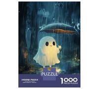 Puzzles pour Adolescents De 1000 Pièces Halloween Ghost in The Rain Puzzles pour Adultes Jeux Relaxants, Amusants Et Humoristiques Cadeaux d'anniversaire Uniques 52x38cm/1000pcs