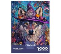 Puzzles pour Adolescents De 1000 Pièces Halloween Wolf Magic Puzzle pour Adultes - Jeu De Réflexion - Améliore La Mémoire - Cadeaux pour Amis Et Famille 38x26cm/1000pcs
