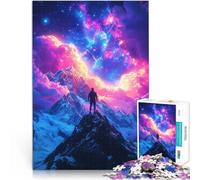 Puzzles pour Adolescents de 1000 pièces Homme au Sommet d'une Montagne Jouets éducatifs Car C'est Un pour Toute la Famille 50x70cm