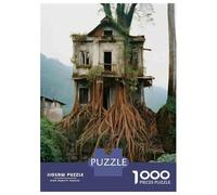 Puzzles pour Adolescents De 1000 Pièces House with Tree Roots Puzzle, Jeu Manuel, Décoration Murale, Idéal comme Cadeau pour Toute La Famille 52x38cm/1000pcs