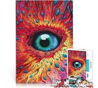 Puzzles pour Adolescents de 1000 pièces Œil psychédélique Jouets Jeux éducatifs Soulagement du Stress Œuvre d'art 38x26cm