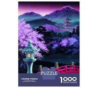 Puzzles pour Adolescents De 1000 Pièces Japanese Garden Night Scene Puzzle pour Adultes - Jeu De Réflexion - Améliore La Mémoire - Cadeaux pour Amis Et Famille 52x38cm/1000pcs