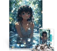 Puzzles pour Adolescents de 1000 pièces Jolie Fille animée dans l'eau Jeu Pratique Activités Amusantes à la Maison, Cadeaux d'anniversaire, Cadeaux de Voyage, 52x38cm