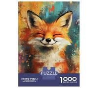 Puzzles pour Adolescents De 1000 Pièces Joyful Fox Art -2 Puzzle pour Adultes - Jeu De Réflexion - Améliore La Mémoire - Cadeaux pour Amis Et Famille 38x26cm/1000pcs