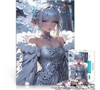 Puzzles pour Adolescents de 1000 pièces La Reine des Neiges animée Jeu de Casse-tête Renforcer l'amour Entre Les Couples 75x50cm