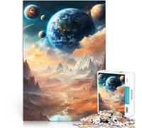 Puzzles pour Adolescents de 1000 pièces La Terre dans Les Nuages Réduction du Stress intéressante Idées Cadeaux 38x26cm
