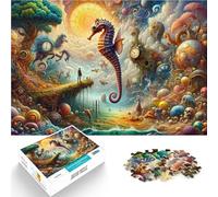 Puzzles pour Adolescents de 1000 pièces Le Monde des rêves des hippocampes Jeu Pratique Renforcer l'amour Entre Les Couples 38x26cm