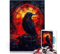 Puzzles pour Adolescents de 1000 pièces L'heure Rouge du Corbeau Jeux éducatifs Jouets DIY Jouets de décoration pour la Maison 75x50cm