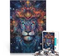 Puzzles pour Adolescents de 1000 pièces Lion sacré Défi Difficile pour soulager Le Stress Cadeau d'anniversaire, Cadeaux, décoration Murale 52x38cm