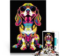 Puzzles pour Adolescents de 1000 pièces Lunettes de Soleil pour Chien Beagle Impossible Car C'est Un pour Toute la Famille 50x70cm