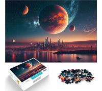 Puzzles pour Adolescents de 1000 pièces Métropole du Futur Jouets éducatifs d'apprentissage Interaction Parent-Enfant 38x26cm