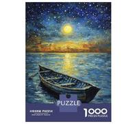 Puzzles pour Adolescents De 1000 Pièces Moonlit Serenity on The Sea Puzzle pour Adultes - Jeu De Réflexion - Améliore La Mémoire - Cadeaux pour Amis Et Famille 70x50cm/1000pcs