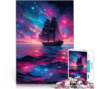 Puzzles pour Adolescents de 1000 pièces Naviguer à Travers Le Cosmos Jeu intellectuel Jeu éducatif pour Anniversaire, Noël 52x38cm