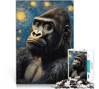 Puzzles pour Adolescents de 1000 pièces Nuit étoilée des gorilles Soulagement du Stress Décoration d'intérieur et Cadeaux Uniques 50x70cm