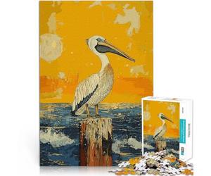 Puzzles pour Adolescents de 1000 pièces Observation des pélicans dans l'océan Casse-tête pour Décoration Parfaite 75x50cm