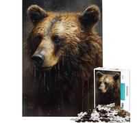 Puzzles pour Adolescents de 1000 pièces Ours Jeu d'imagination Stimule l'esprit Exercice cérébral Assemblage de Motifs Jeux relaxants Convient aux 14 Ans et Plus (50x75cm)