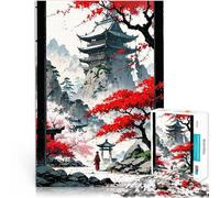 Puzzles pour Adolescents de 1000 pièces Paysage de Temple Japonais Jeu intellectuel Jouet Cadeau d'œuvre d'art 38x26cm