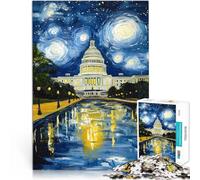 Puzzles pour Adolescents de 1000 pièces Paysages et Symboles de beauté à Travers Les États-Unis 3 défi éducatif Décoration Parfaite 38x26cm