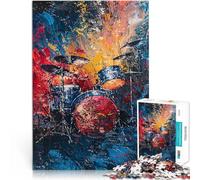 Puzzles pour Adolescents de 1000 pièces Peinture de Batterie Défi Difficile pour soulager Le Stress Une œuvre d'art 52x38cm
