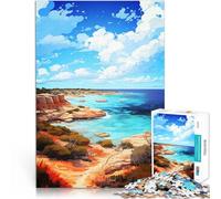 Puzzles pour Adolescents de 1000 pièces Peinture de l'île Rottnest Jouets à Faire soi-même Convient aux Couples 52x38cm