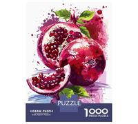 Puzzles pour Adolescents De 1000 Pièces Pomegranate Watercolor Art Puzzle pour Adultes - Jeu De Réflexion - Améliore La Mémoire - Cadeaux pour Amis Et Famille 52x38cm/1000pcs
