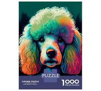 Puzzles pour Adolescents De 1000 Pièces Poodle Colorful Puzzle pour Adultes - Jeu De Réflexion - Améliore La Mémoire - Cadeaux pour Amis Et Famille 70x50cm/1000pcs