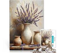Puzzles pour Adolescents de 1000 pièces Pots en Argile à la Lavande Jeux de détente est idéal comme Cadeau pour Toute la Famille 75x50cm